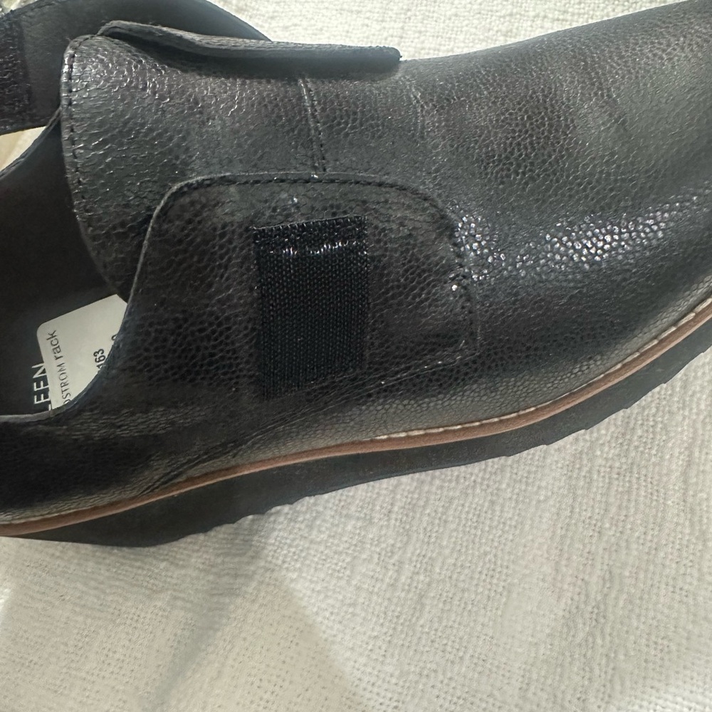 Eileen Fisher Black Leather Platform Loafers – Size 10 - Picture 5 of 10
